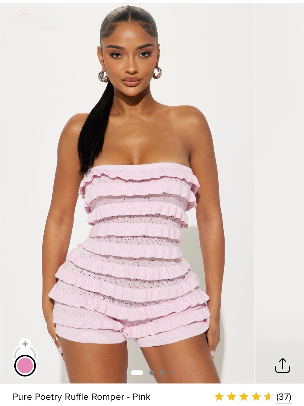 Fashion Nova Pure Poetry Ruffle Romper - Pink